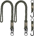 Frienda 2 Set Heavy Duty Paracord Lanyard Necklace Whistles Strap Braided 550 by Frienda