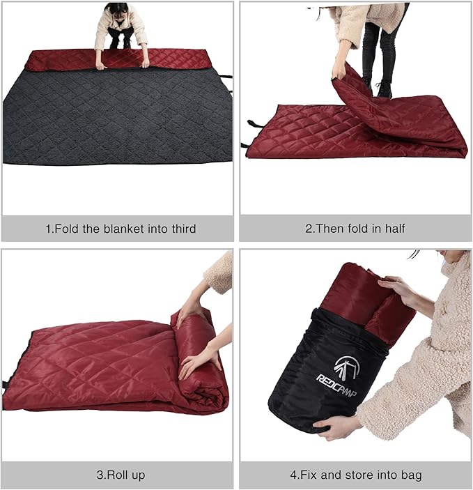 REDCAMP 79"x79" Winter Outdoor Blanket - Image 4