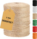 Vanhench 3600Feet Natural Jute Twine String, Bulk Hemp Jute Rope Cord Twine by Vanhench