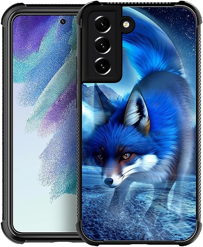 for Samsung Galaxy S22 Plus Case, Snowy Mountain Fox Lake Pattern Graphic by FKBRCL4U