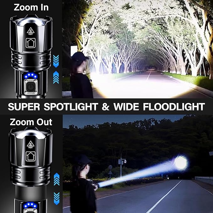 AKNEAR Rechargeable LED Flashlight 99000 High Lumens, Super Bright Flashlights - Image 4