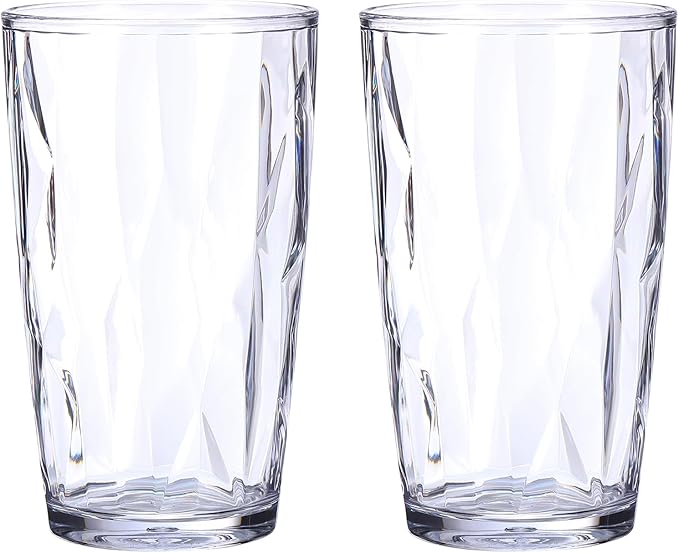 uxcell 17oz Acrylic Drinking Glasses, Transparent by uxcell