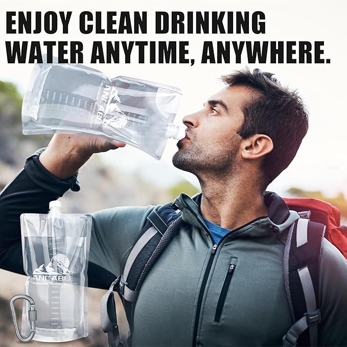 Ancable 64oz Collapsible Water Bottles, BPA-Free Water Bottle - Image 2