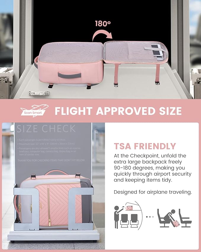 LOVEVOOK Large Travel Backpack for Women, TSA Carry on Backpack for Airplanes - Image 2
