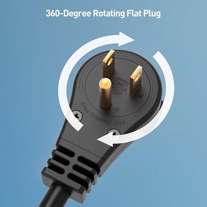 Cable Matters 2-Pack 16 AWG 360° Rotating Flat Plug Extension Cord - 6ft - Image 2