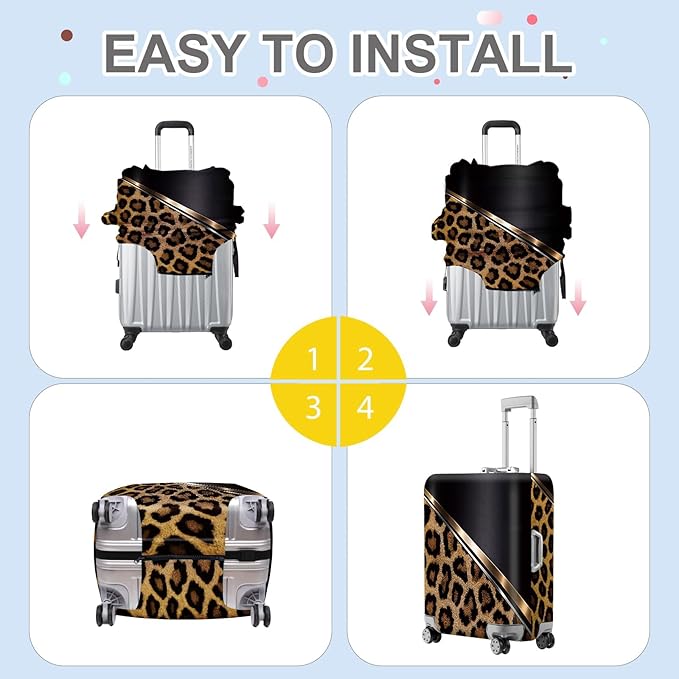ANNA QUEEN Mediterranean Town Luggage Cover, Coastal City Suitcase Protector - Image 5