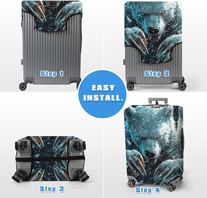 Luggage Cover Protector for 26-28 Inch Suitcases, TSA Approved Elastic Travel - Image 6