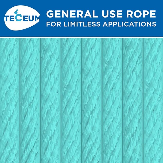 TECEUM Cotton Rope 3/16” – 50 FT – Strong All-Purpose Braided Rope – Natural - Image 9