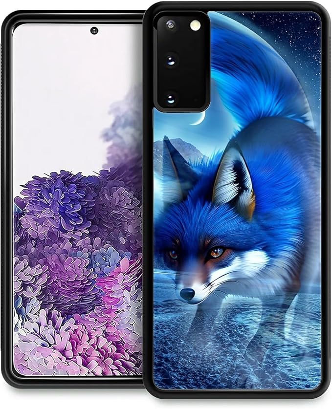 for Samsung Galaxy S20 Case, Snowy Mountain Fox Lake Pattern Graphic Design by FKBRCL4U