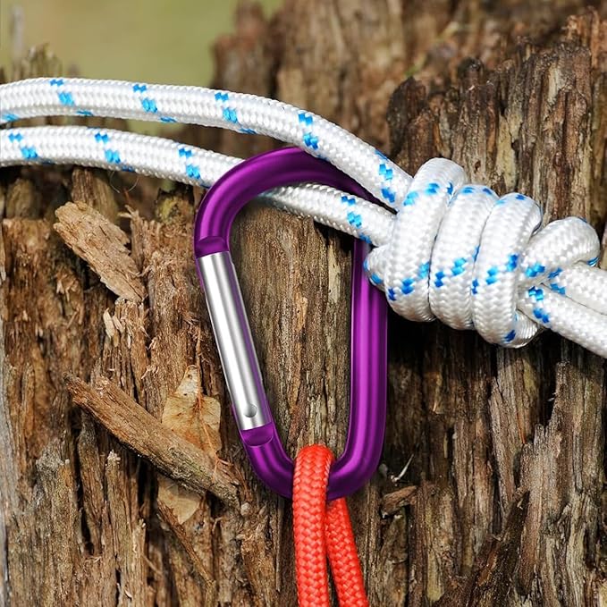 Carabiner Keychain Clip -3" Aluminum Carabiner D Ring, Caribeener Clips - Image 4
