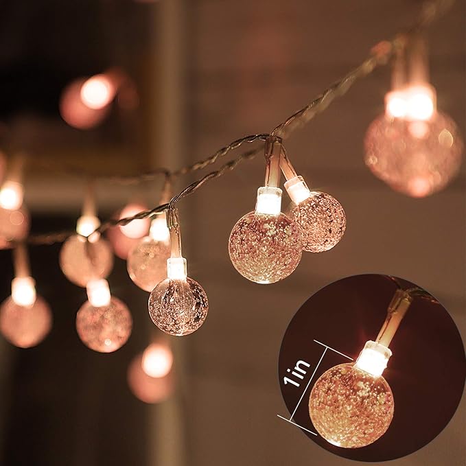 OMIKA Globe Outdoor String Lights Plug in, Connectable 66ft 120LED Crystal Ball - Image 8