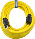 Clear Power 50 ft 12/3 SJTW Heavy Duty Outdoor Extension Cord, Water & Weather by ClearPower