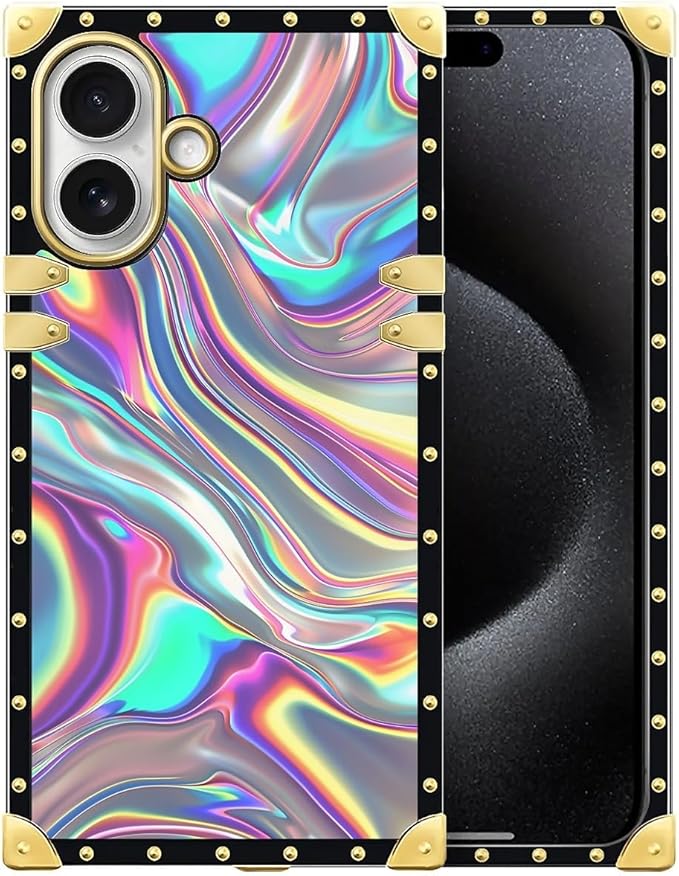 for iPhone 17 Case Luxury Golden Decoration by Unknown