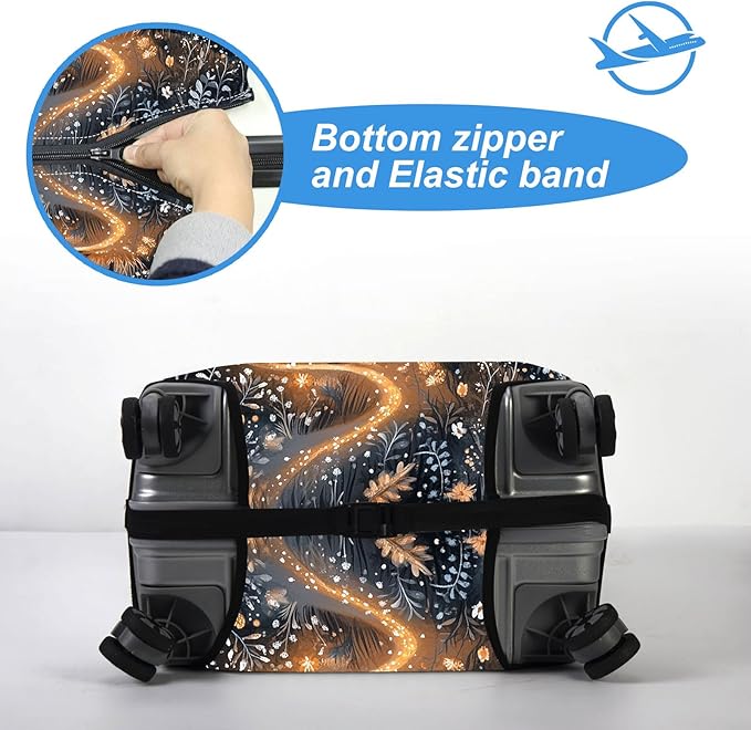 Luggage Cover Protector for 22-24 Inch Suitcases, TSA Approved Elastic Travel - Image 5