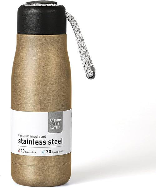 12 oz Insulated Water Bottle, Dusgut Wide Mouth Water Bottle, Stainless Steel by Dusgut