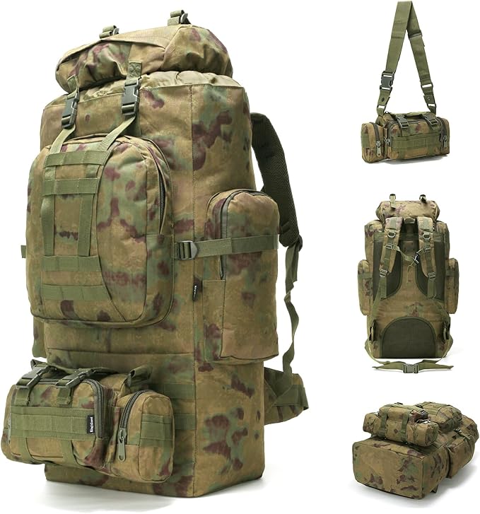 King'sGuard 100L Camping Hiking Backpack Molle Rucksack Military Camping by King%27sGuard