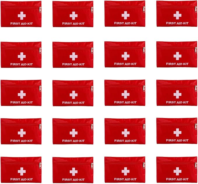 QCWN 20 Pack Empty First Aid Bag Mini Medical Kit Pouch Small Travel Emergency by QCWN