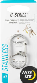 Nite IZE GS2-11-R6 G-Series Dual Chamber Carabiner, Stainless Steel by Nite+Ize