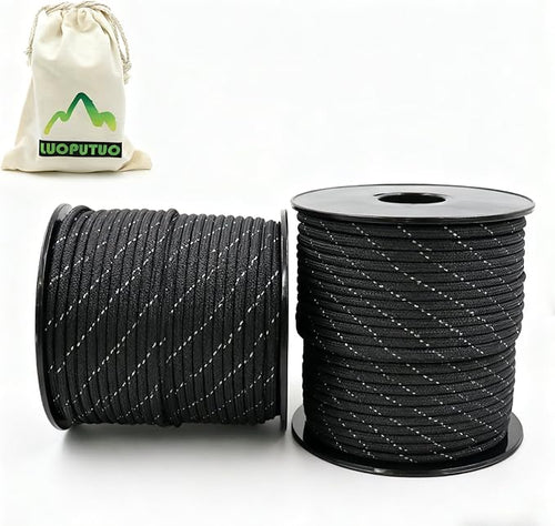 2 Pcs 200ft Paracord Rope, Reflective III Parachute Cord 7 Strand Core 550lb by LUOPUTUO
