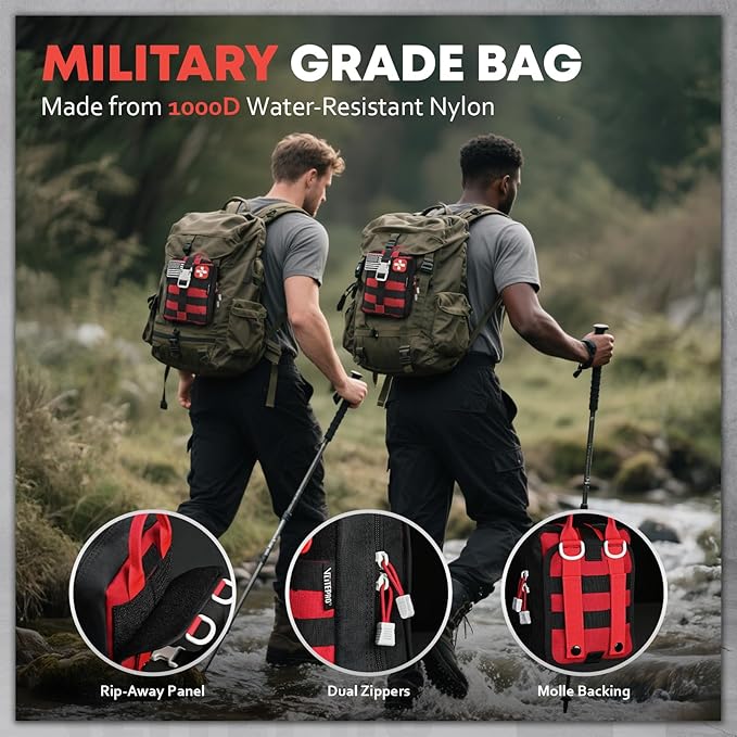 242Pcs Survival First Aid Kit Molle System IFAK Medical Kit - Image 5