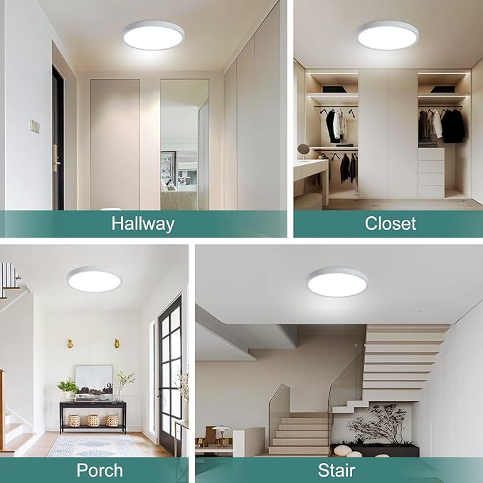 7 INCH Motion Activated Closet Light, Flush Mount Light Fixture, Motion Sensor - Image 6