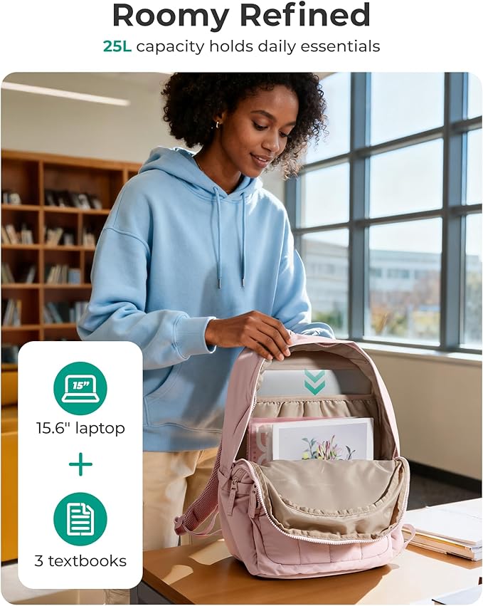 BAGSMART Womens Backpack Travel Laptop Backpack - Image 4