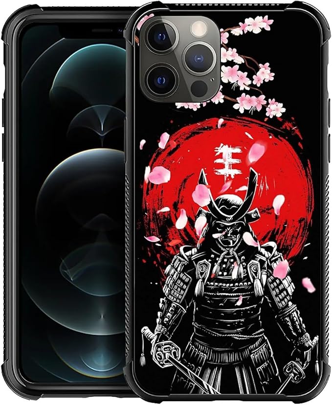 for iPhone 11 Pro Max Case, Sakura Japanese Samurai Pattern Graphic Design Girl by FKBRCL4U