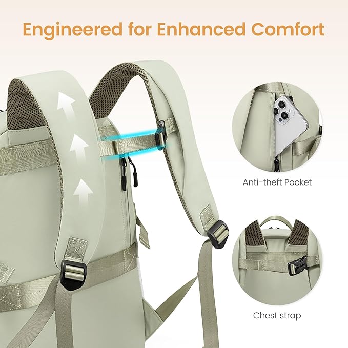 LOVEVOOK Mens Backpack with Giant Tumbler Holder Pocket, 15.6 Inch Everyday - Image 5