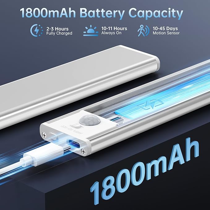 Under Cabinet Lighting, 54 LED 1800mAh Rechargeable, Motion Sensor Light - Image 4