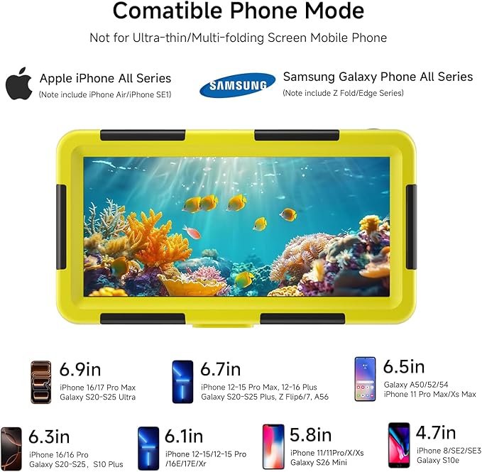 Underwater Phone Case for Snorkeling, Professional Deep Diving Waterproof Phone - Image 2