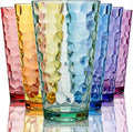 Bravario Hammered Plastic Drinking Tumbler, Dishwasher-Safe Premium Quality by Bravario