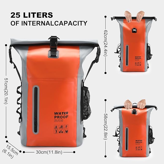 Waterproof Backpack, Waterproof Backpack That Can Float, Suitable - Image 6
