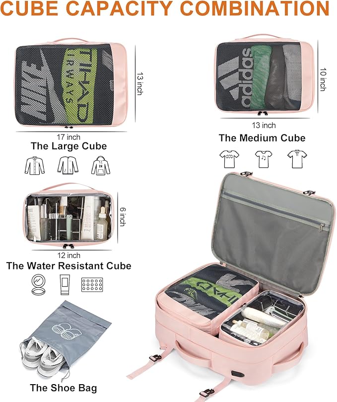 Lumesner Carry on Travel Backpacks, Extra Large 40L Flight Approved Bag - Image 4