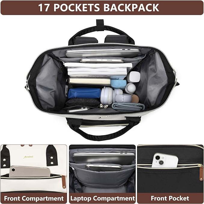 Focdod Backpack for Women, Fits 15.6 Inch Laptop Bag Fashion Travel Work Bag - Image 2