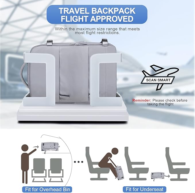 coofay Personal Item Travel Backpack - Image 9