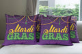 Ambesonne Mardi Gras Throw Pillow Cushion Case Pack of 4, Beads and Tassels by Ambesonne