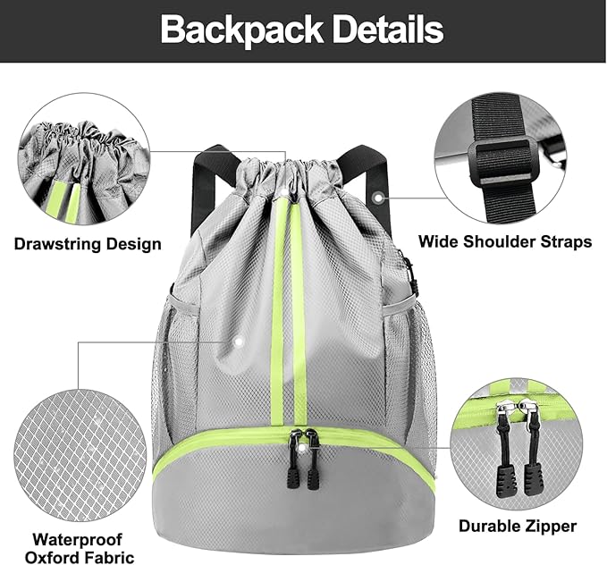 Hoedia Sports Drawstring Backpack - Image 3