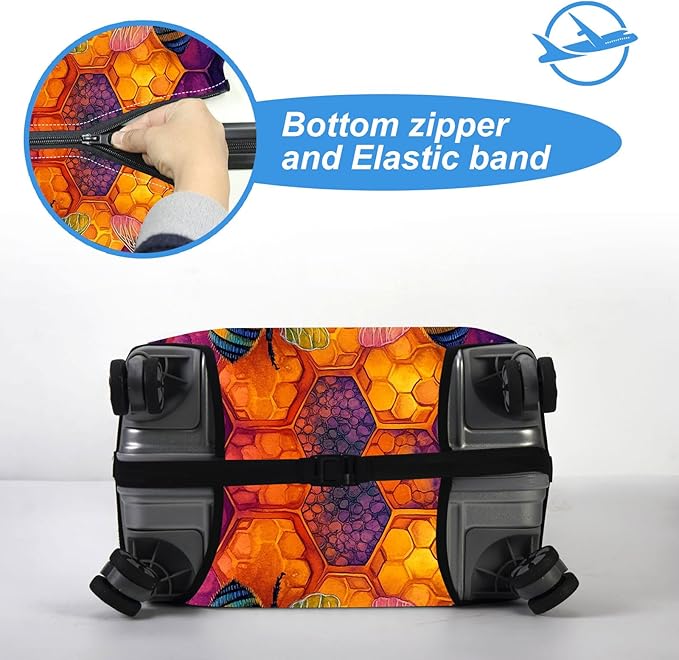 Luggage Cover Protector for 19-20 Inch Suitcases, TSA Approved Elastic Travel - Image 5