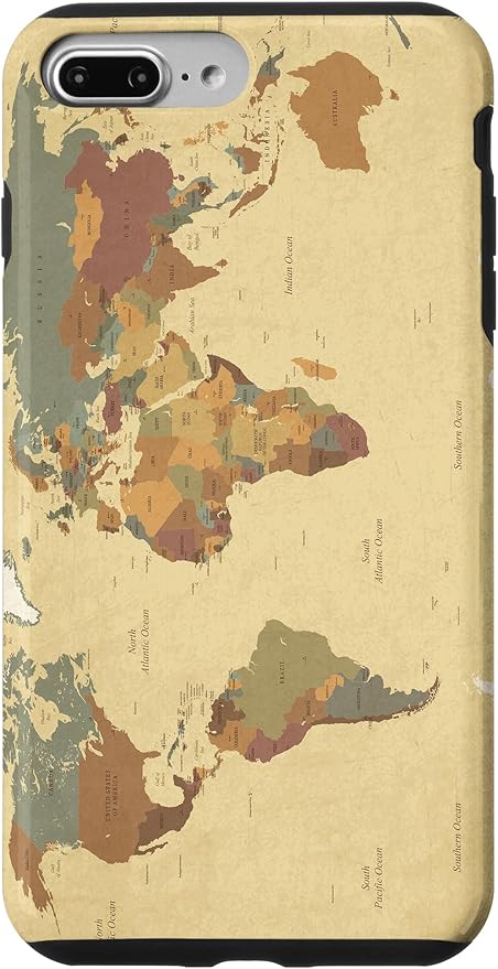 Globe Map Smartphone Cell Cover Gift World Map Pattern Phone Case by Unknown