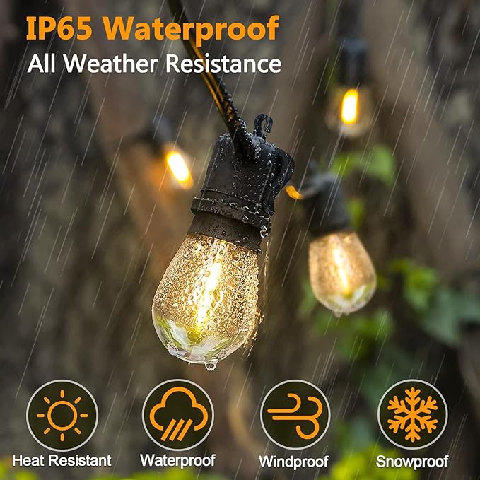 Outdoor String Lights Waterproof, 200FT LED Patio Light - Image 5