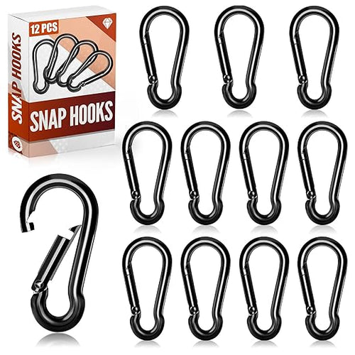 12 Pcs Spring Snap Hooks, 2 Inch Carabiner Clip, Heavy Duty Carabiners Snap by ZAUGONTW