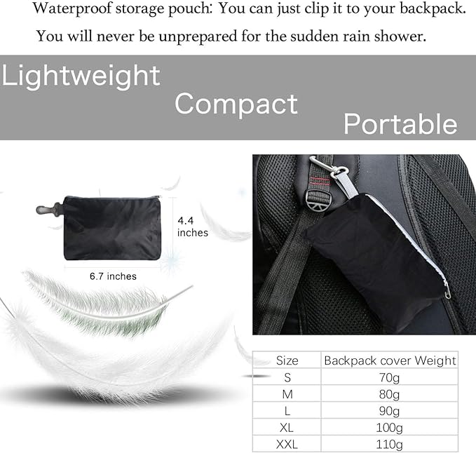 Frelaxy Waterproof Backpack Rain Cover, 10000mm Waterproof Level, Upgraded - Image 6