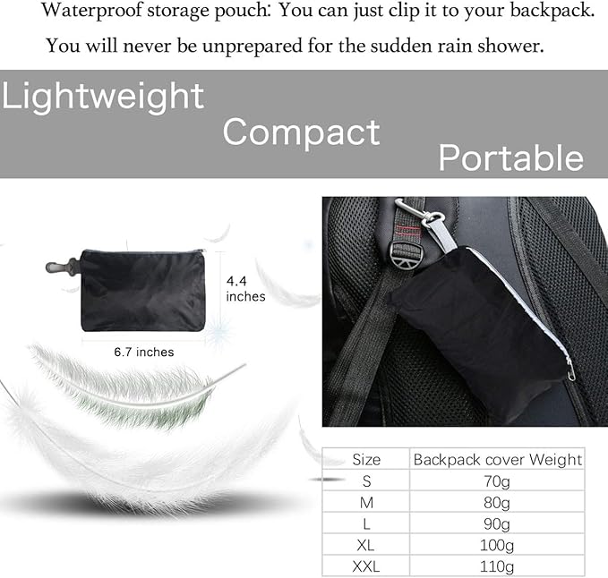 Frelaxy Waterproof Backpack Rain Cover, 10000mm Waterproof Level, Upgraded - Image 6