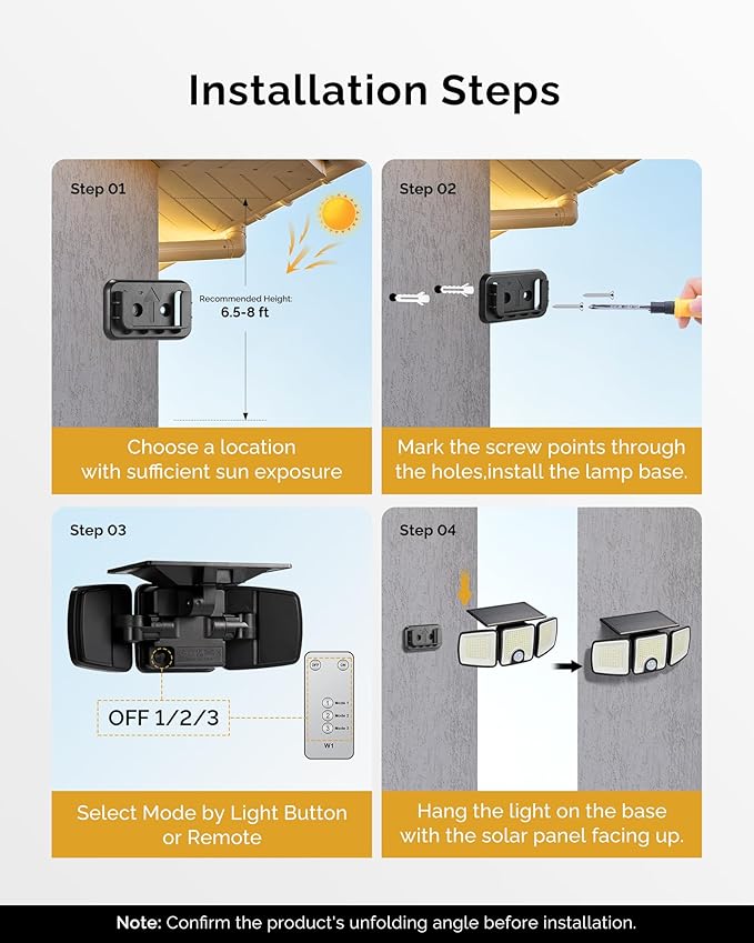 Brightown 2 Pack Solar-Security-Flood-Outdoor-Lights-with-Motion-Sensor - Image 6