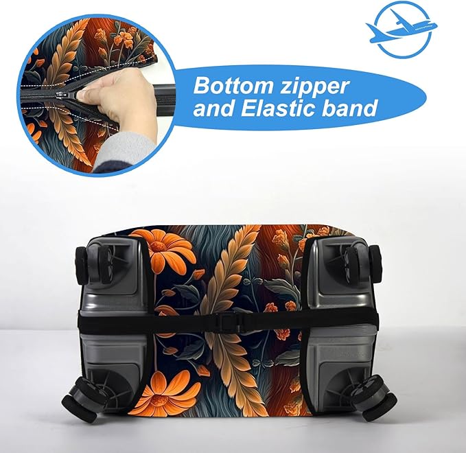 Luggage Cover Protector for 19-20 Inch Suitcases, TSA Approved Elastic Travel - Image 5