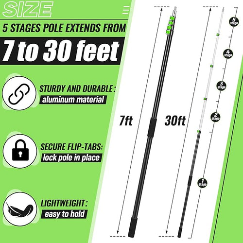 7-30 ft Telescopic Extension Pole - Image 2