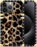 Compatible with iPhone 16 Pro Case, Seamless Gold Chain Leopard Luxury Golden by Unknown
