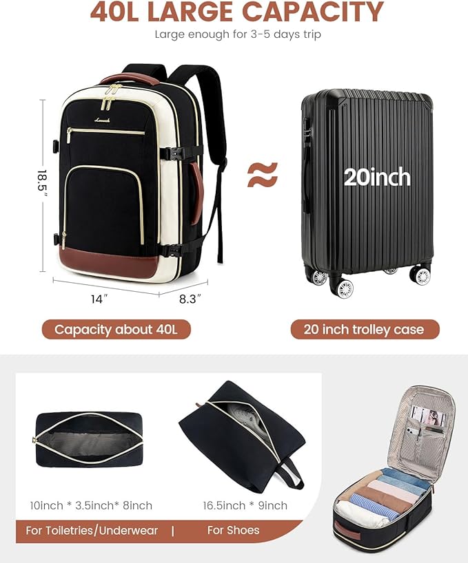 LOVEVOOK Carry On Travel Backpack - Image 3