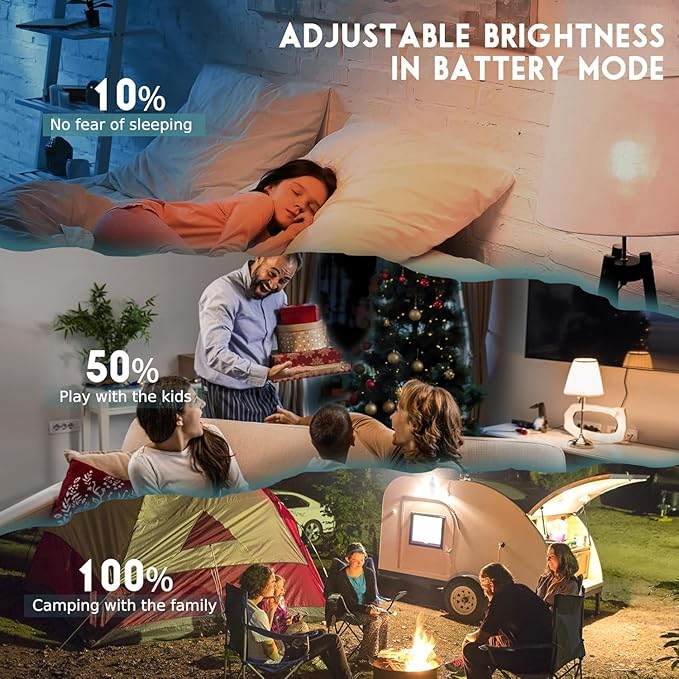 Emergency Rechargeable Light Bulbs, Battery Powered LED Light Bulb Daylight E26 - Image 7