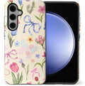 for Samsung Galaxy S24 Plus Case, HL2 Aesthetic Flower Preppy Collage Hybrid 2 by Unknown